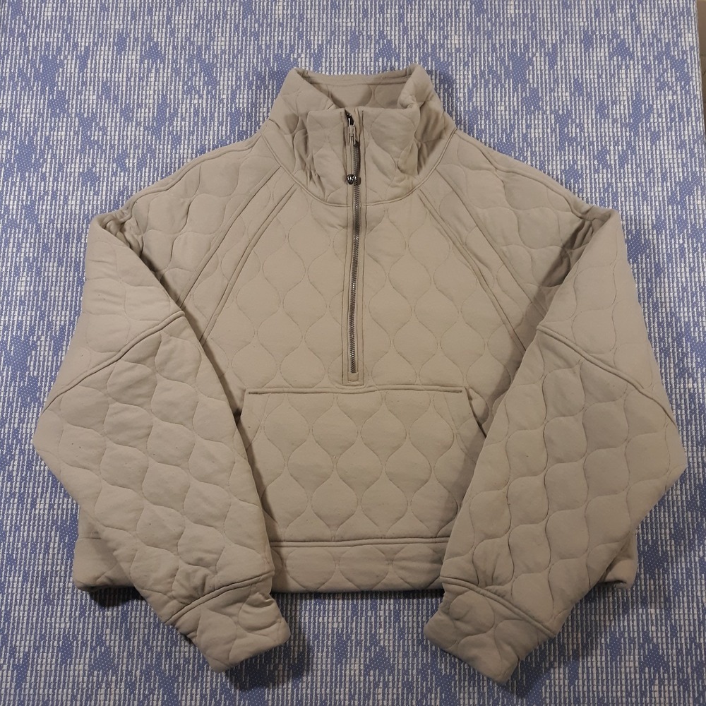 Lululemon Scuba Oversized Quilted Pullover Jacket Womens XL/2XL Half Zip Heavy